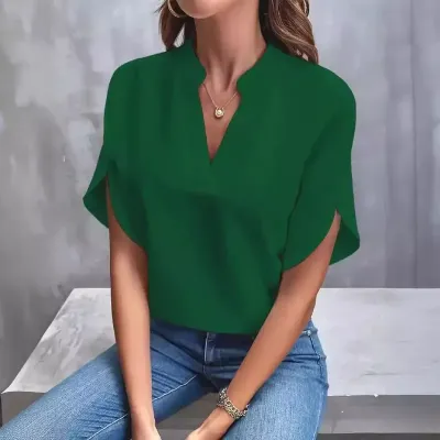 V-NECK LOOSE FEMA SHIRT